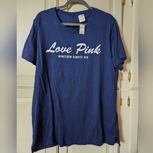 PINK Victoria's Secret Deep Blue Tee